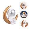 BCOATH Space Astronaut Cake Ornaments Set of 2 Resin Decorations for Birthday Party view 2