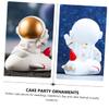 BCOATH Space Astronaut Cake Ornaments Set of 2 Resin Decorations for Birthday Party view 3