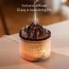 Asixxsix Essential Oil Diffusers, Volcanic Mist Diffuser for Essential Oils, 7 Colors Modes Changed Light Humidifer, Silent and Auto Shut Off, for Desk, Bedside, Room, Home, Office (White) view 2