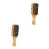 Ipetboom 2pcs Bristle Beard Brush Double-sided Styling Maker Portable Beard Tool for Men's Grooming view 1