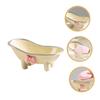 Ciieeo Bathroom Soap Dish Tray with Silver Bow Accent Bar Soap Case with Drainage for Home Vanity and Shower for Bathroom and Kitchen Counter Storage view 3