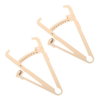 FRCOLOR 2pcs Handheld Skinfold Caliper Body Fat Tester Measurement Device for Men Women Body Fat Ruler Caliper