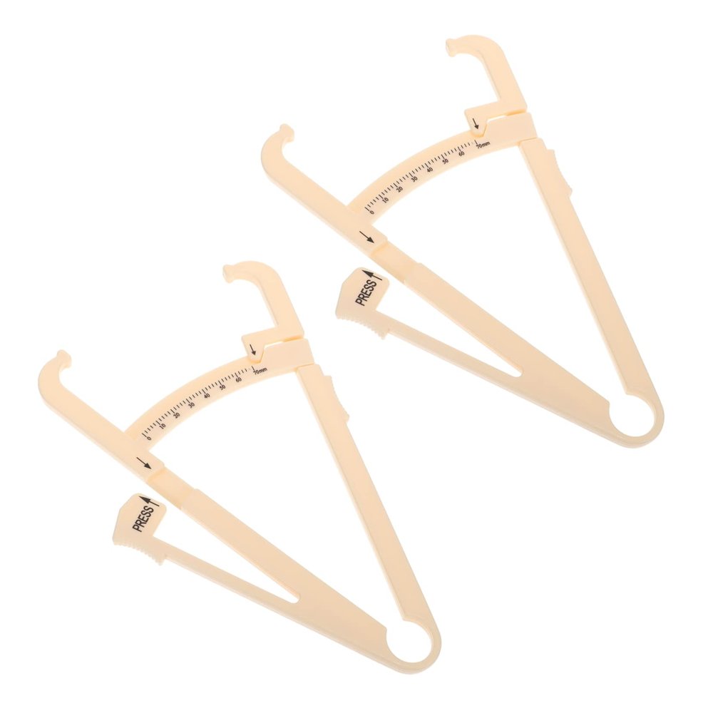 FRCOLOR 2pcs Handheld Skinfold Caliper Body Fat Tester Measurement Device for Men Women Body Fat Ruler Caliper