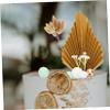 Ciieeo Bohemia Style Cake Decorations Party Cake Ornaments for Women Birthday Wedding Shower Paper Fan Balls Metal Balls view 3