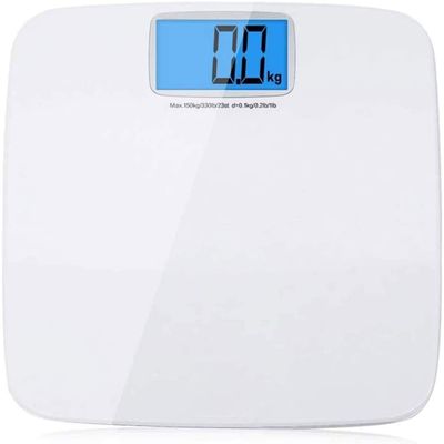 GeRRiT Bathroom Scale, Highly Accurate Digital Bathroom Body Scale, Measures Weight up to 330 lbs, Easy-to-Read Backlit LCD