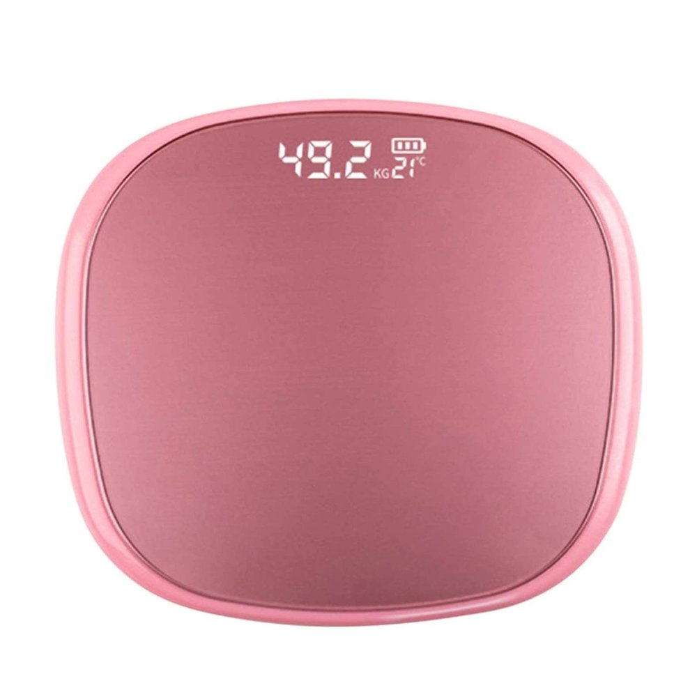 GeRRiT Weight Scale, Precision Body Bathroom Scale, Digital Electronic Scale, Easy Read Backlit LED Display, Body Tape Measure Included, 400 Pounds (Color : Pink)