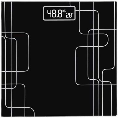 GeRRiT Capacity Precision Digital Bathroom Weighing Scale with Extra Wide Platform,Blue Backlit LCD Display,Tape Measure Batteries Included