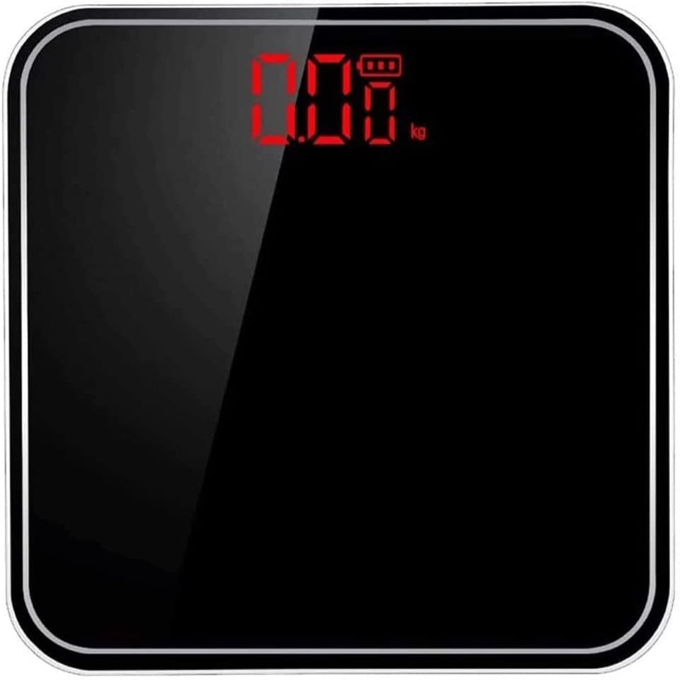 GeRRiT Weight Scale,Precision Digital Body Bathroom Scale with Step-On Technology,6mm Tempered Glass Easy Read Backlit LCD Display,Body Tape Measure Included,400 Pounds