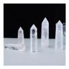 XTVVTODJXT Natural Transparency Crystal Point Clear Quartz Hexagonal Prisms Healthy Obelisk Wand Purification Demagnetization (Color : Clear Quartz, Size : Light Green) view 3