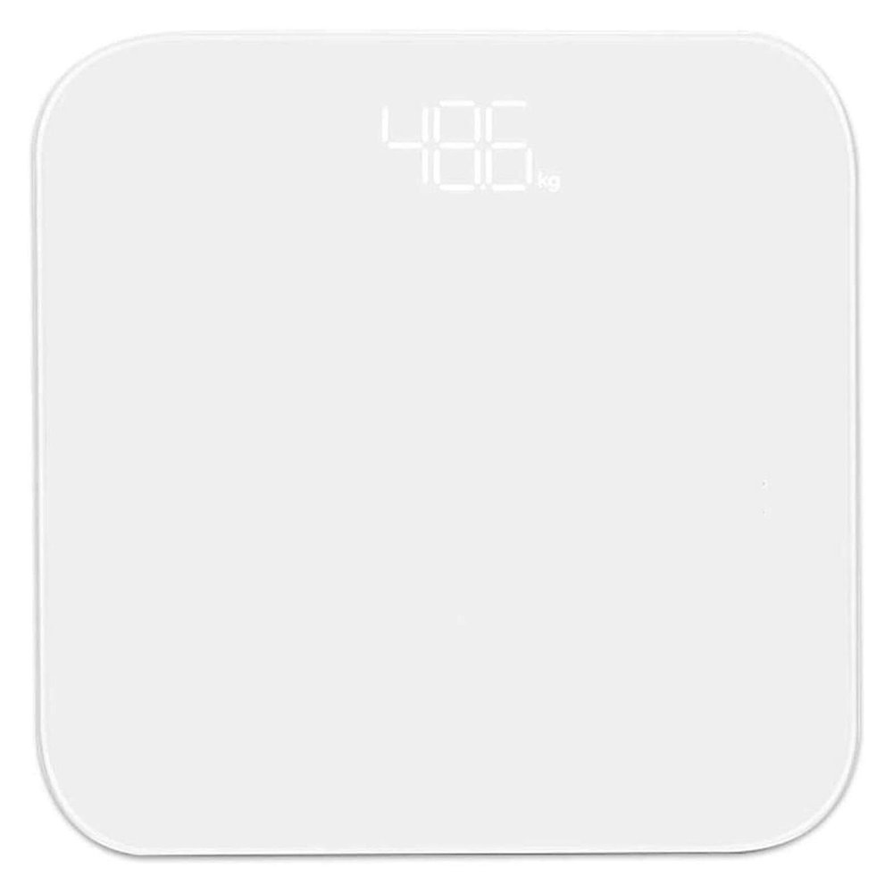 GeRRiT Weight Scale, Precision Digital Body Bathroom Scale with Step-On Technology, Tempered Glass Easy Read Backlit LCD Display, 400 Pounds, White