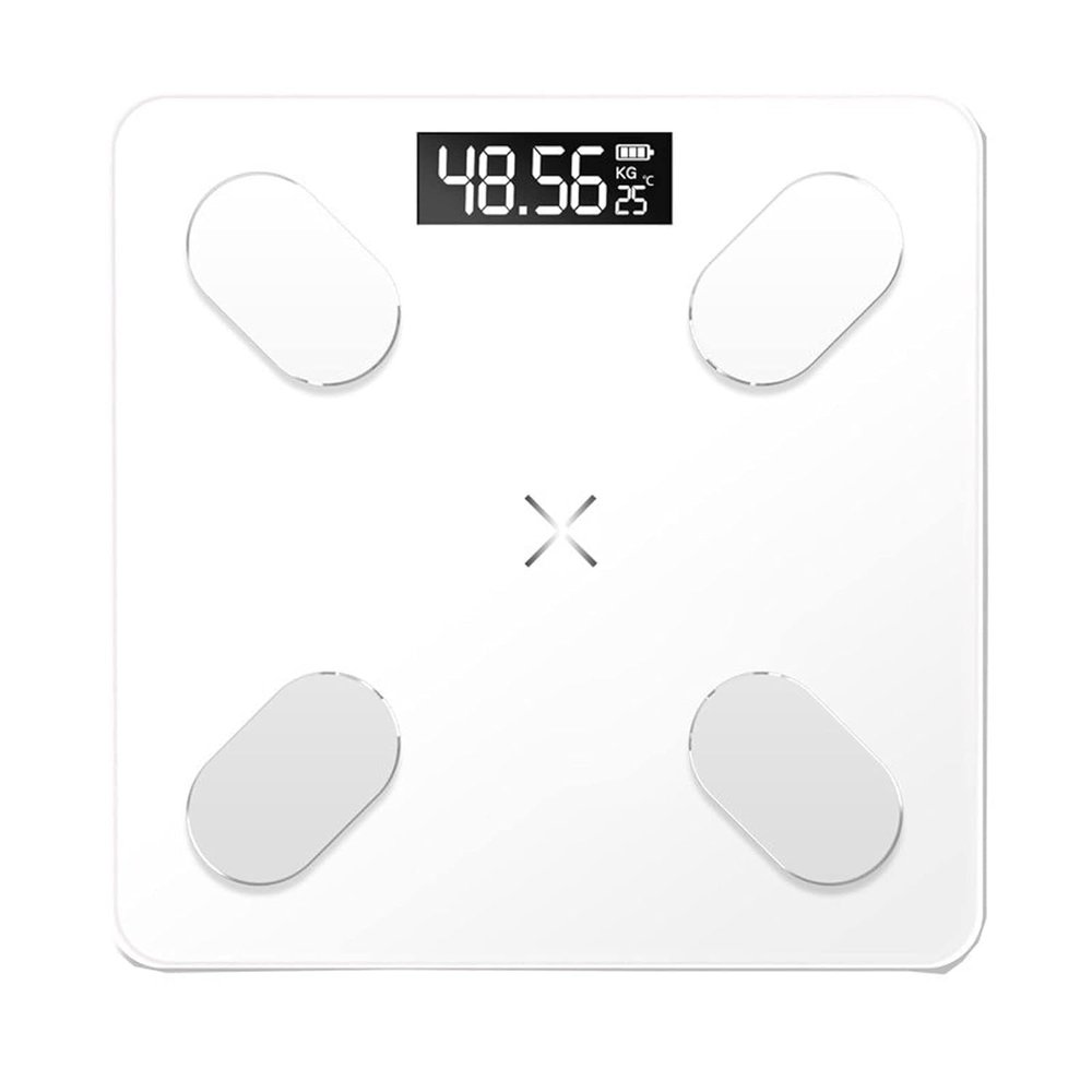 GeRRiT Weight Scales Electronic Weight Scales Floor Digital Body Fat Bathroom Scales Outdoor Mini Smart Weighing Composition Analyzer (Color : White)