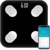 GeRRiT Digital Body Weight Scale, High Precision Wireless Scale with Smartphone App, Smart Step-On Bathroom Weight and BMI Scale, Multiple Users, Sturdy Tempered Glass, 400 lb/180 kg, Black view 1
