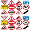 24 x Driving Test Traffic Signs - United Kingdom 4.4cm Disc Cupcake Toppers (NOT PRE Cut) view 2