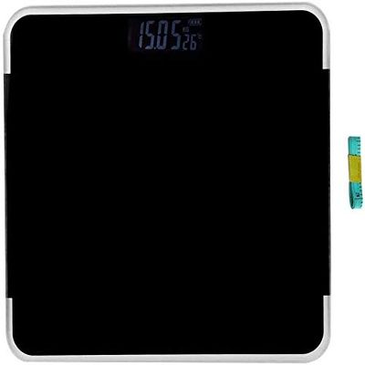 GeRRiT Smart Weighing Body Scale Intelligent Body Fat Scale,High Precision Digital Body Weight Bathroom Scale With Ultra Wide Platform And Easy-to-Read Backlit LCD, Body Tape Measure Included, 440 Po