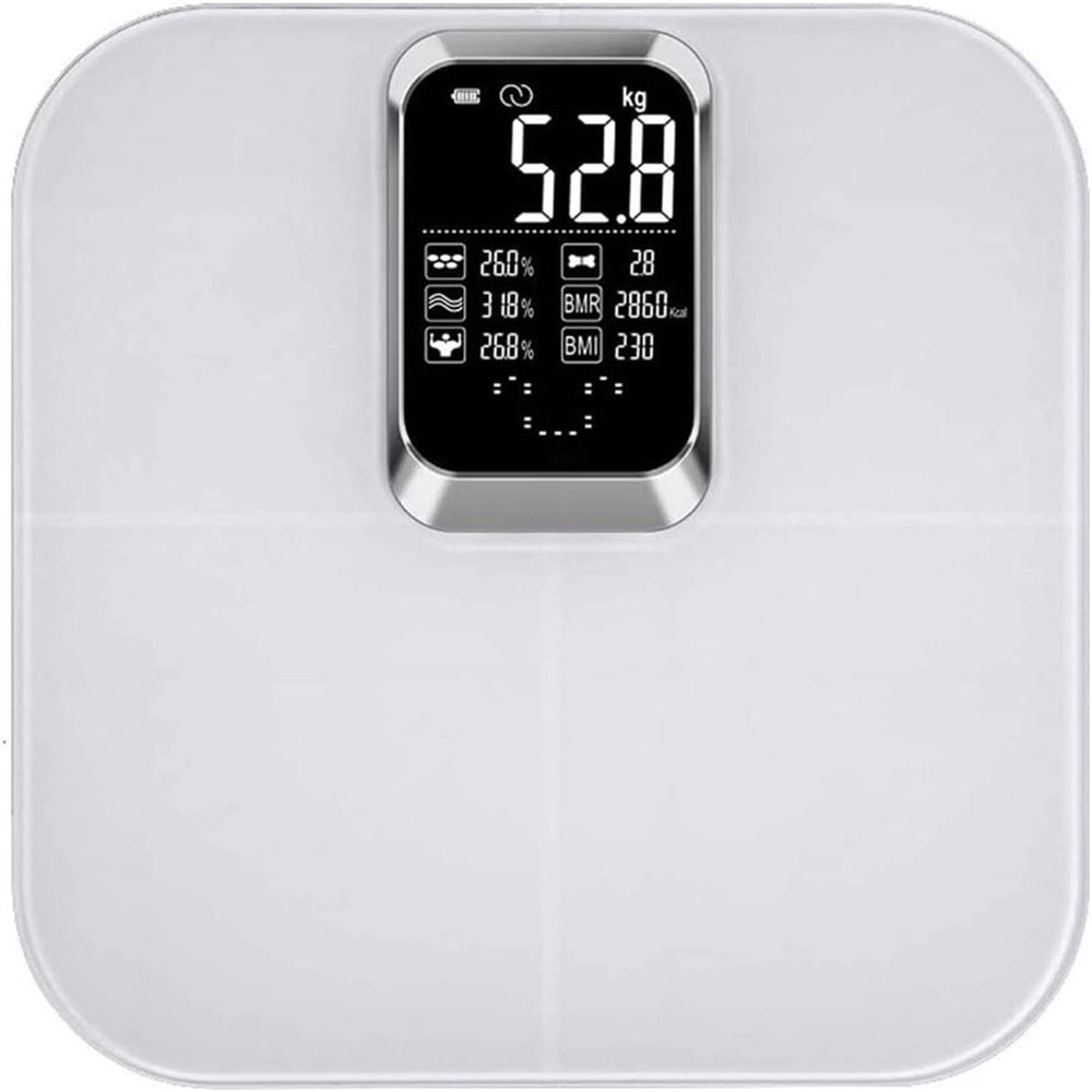 GeRRiT Smart Bluetooth Bathroom Scales for Body Weight Digital Body Fat Scale,Auto Monitor Body Weight,Fat,BMI,Water, BMR, Muscle Mass with Smart phone APP, Fitness Health Scale for Bathroom