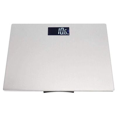 GeRRiT Digital Body Weight Scale, Bathroom Scale with Large Backlit Display, Ultra Slim Design, 396 Pound Capacity Extra Thin Stainless Steel Bathroom Scale,SilverUnitPound