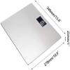 GeRRiT Digital Body Weight Scale, Bathroom Scale with Large Backlit Display, Ultra Slim Design, 396 Pound Capacity Extra Thin Stainless Steel Bathroom Scale,SilverUnitPound view 2
