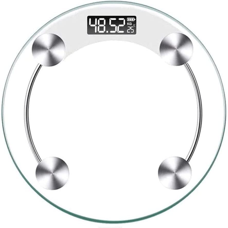 GeRRiT Body Weight Scale Round Fat Most Accurate Disc Model Analysis Digital Slim Personal Weighing Scale400lbs Capacity