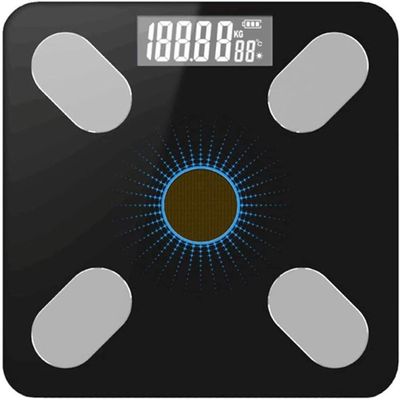 GeRRiT Body Fat Scale, Smart Wireless Digital Bathroom BMI Weight Scale, Body Composition Analyzer Health Monitor with Tempered Glass Platform Large Digital Backlit LCD with Smartphone App