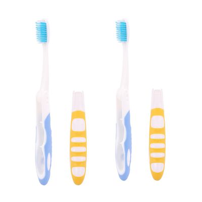 4 Sticks Foldable Bristle Toothbrushes  Portable and Compact Design for Travel, Camping, and Hiking  Soft and Durable Brushes Ideal for On-The-Go Oral Care