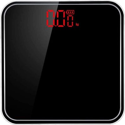 GeRRiT Body Weight Scale with Step-On Technology, Tempered Glass Platform w/Backlit LCD, High Precision Digital Bathroom Scale, 400-Pound Capacity