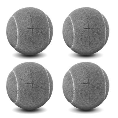 ANCKNE Tennis Balls 4PCS, Walker & Furniture Glide Balls, Heavy Duty Long Lasting Felt Pad Coverings for Floors & Carpets Protection, Precut for Easy Installation (Grey)