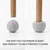 ANCKNE Tennis Balls 4PCS, Walker & Furniture Glide Balls, Heavy Duty Long Lasting Felt Pad Coverings for Floors & Carpets Protection, Precut for Easy Installation (Grey) view 4
