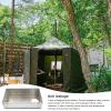 Sauna Stone Basket, Rustproof Stainless Steel Wood Burning Sauna Stove Stone Holder, Portable Foldable Outdoor Wood Stove Sauna Stone Basket, Charcoal Firebox Basket for Sauna view 3