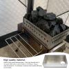 Sauna Stone Basket, Rustproof Stainless Steel Wood Burning Sauna Stove Stone Holder, Portable Foldable Outdoor Wood Stove Sauna Stone Basket, Charcoal Firebox Basket for Sauna view 4
