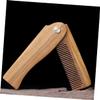 HAPINARY Wooden Beard Comb Folding Pocket Comb Set Black Leather Case Portable for Men Beard Care and Styling view 2