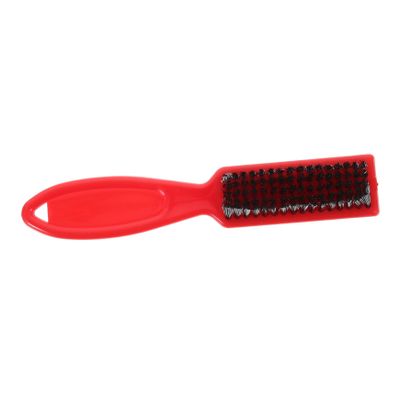 Beatifufu Beard Grooming Brush and Neck Duster Salon Hair Cleaning Brush with Red Handle for Mens Barber Beard Care and Face Hair Removal