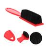 Beatifufu Beard Grooming Brush and Neck Duster Salon Hair Cleaning Brush with Red Handle for Mens Barber Beard Care and Face Hair Removal view 4