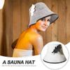 FreshCart Basics Felt Sauna Hat Bath Hat Shower Caps Sauna Room Bathroom Heat Protection Felt Sauna Supplies for Women Men view 4