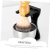 MAGICLULU 3pcs Acrylic Shaving Brush Stand Razor Holder Beard Shaving Tool Display Stand Convenient Shave Brush Holder Desk view 2
