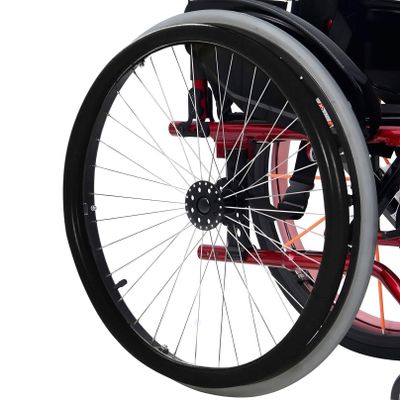 JAVPTAV 24inch Silicone Wheelchair Push Rim Covers 1 Pair Wheelchair Wheel Replacement Parts Non-Slip Wear-Resistant Hand Push Cover Wheelchair Rear Wheel Cover (Color : Black, Size : 24in)