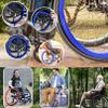 JAVPTAV 24inch Silicone Wheelchair Push Rim Covers 1 Pair Wheelchair Wheel Replacement Parts Non-Slip Wear-Resistant Hand Push Cover Wheelchair Rear Wheel Cover (Color : Black, Size : 24in) view 2