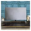 ZPFDSG Tv Cover Velvet Fabric TV Cover 43inches 55 Inches 65 Inches Hanging TV Cover Dust Cover Desktop (Color : Velvet silver ash, Size : 55 inches) view 1