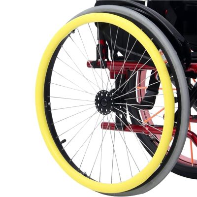 JAVPTAV Wheelchair Push Rim Covers, Wheelchair Handrim Covers, 22/24-Inch Non-Slip Wear-Resistant Wheelchair Push Rim Covers - Big Wheel Silicone Protective Cover (Color : 008, Size : 22in)