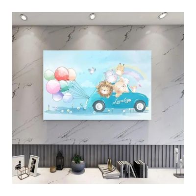 ZPFDSG Tv Cover Catoon TV Cover Protection Dust Cover Household Hanging TV Cloth 32 to 70 Inches Universal Decoration (Color : 07, Size : 75inch)