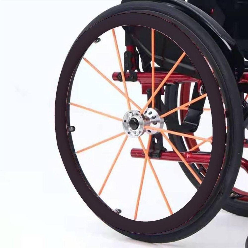 24 Inch/22 Inch Wheelchair Push Rim Covers, Non-Slip Wear-Resistant Hand Push Cover, Wheelchair Rim Grips, Wheelchair Rear Wheel Cover, Wheelchair Accessories,green ( Color : Black , Size : 24inch )