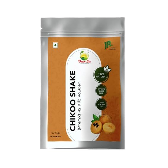 Dawn Lee 18th Century Goodness Chikoo Shake Premix- Sapota- Noseberry- Fruit Juice Chikoo Powder, A2 Milk Powder, Desi Khand- Instant Energy- Rich in Multivitamins- Refreshing - Sugar Free-Gluten Free