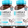Nutravita Omega 3 Capsules High Strength 2000mg with 660mg EPA & 440mg DHA, 2 Bottles of 240 Softgel Omega 3 Fish Oil Capsules for 8 Months of Supply, Fish Oil Omega 3 Supplements view 1