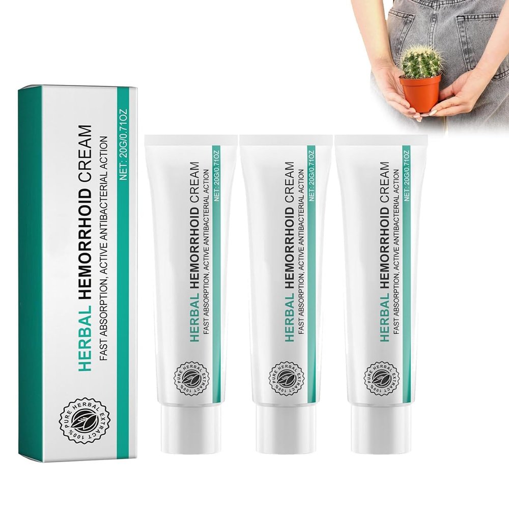 Herbal Hemorrhoid Cream, Hemorrhoids Cream for Men and Women (3pcs)