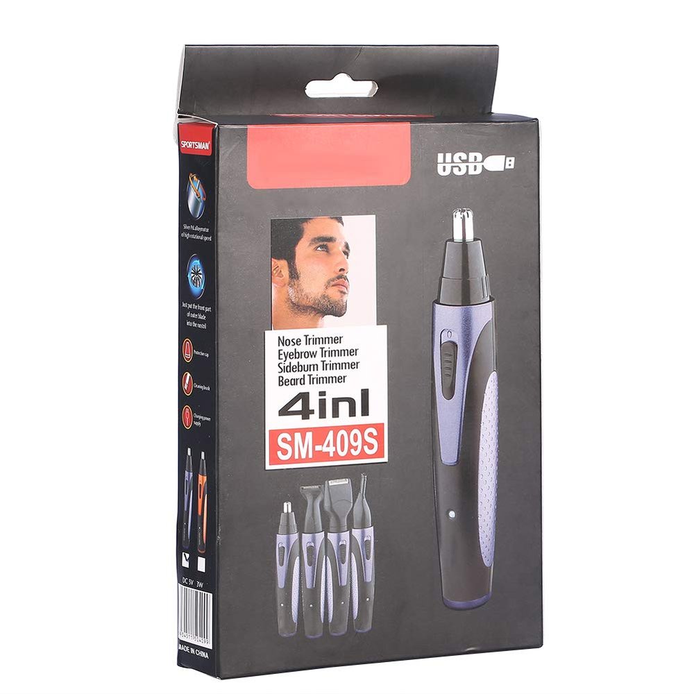 Automatic Rechargeable Nose Hair Trimmer, Professional Facial Shaving, Electric Facial Shaving Set for Ear, Nose, Beard, Eyebrows
