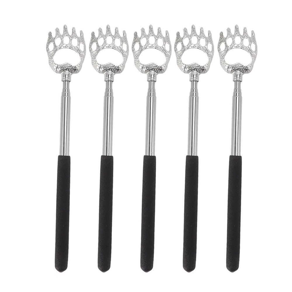 5Pcs Back Scratcher Telescopic Back Scratchers Stainless Steel Back Scratcher Telescopic Portable Extendable Back Scratcher for Head Body Arm