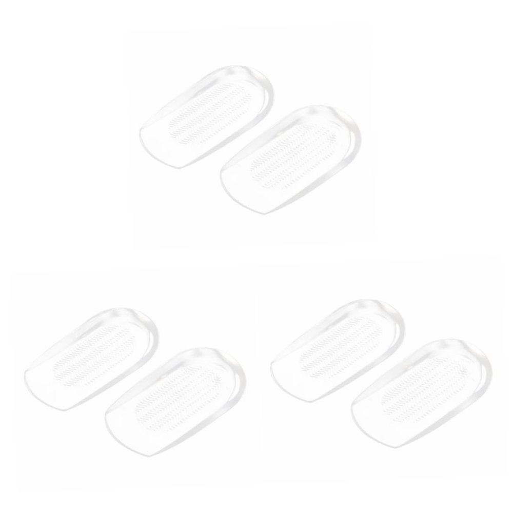 FOMIYES 3pcs Elastic Gel Heel Cups Half Insoles Gel Inserts Foot Care for High Heels Shoes