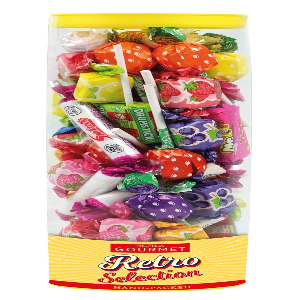 Bon Bon's Gourmet - Retro Sweets Tube, Great Gift for All Occasions, 25cm Tall, 580g Tube