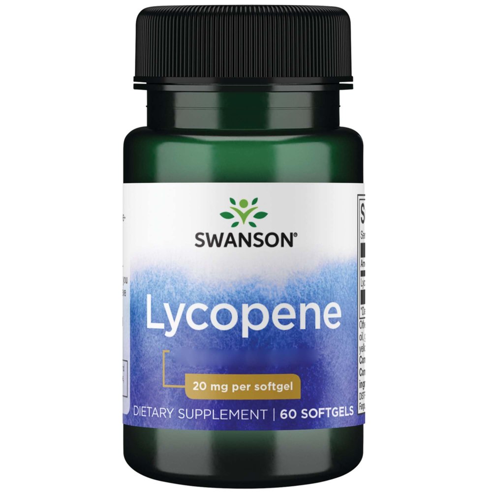Swanson, Lycopene, 20mg, 60 Softgels, High-Dose, Gluten-Free, GMO-Free