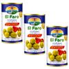 El Faro 6x 350g (150g drained) Spanish Green Olives Filled With Roasted Red Pepper Snack view 4