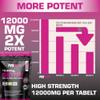 Biotin Hair Growth Supplement 12,000mcg - 60 Vegan High Strength Biotin Tablets - Hair and Nails Vitamins for Women & Men - Supports Hair, Skin & Nail Growth Vitamin B7 Tablets - PROELITE view 4